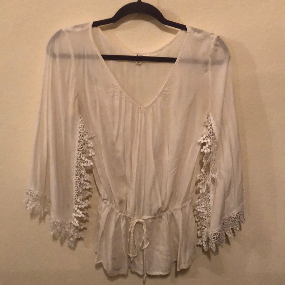 Flowy white top
